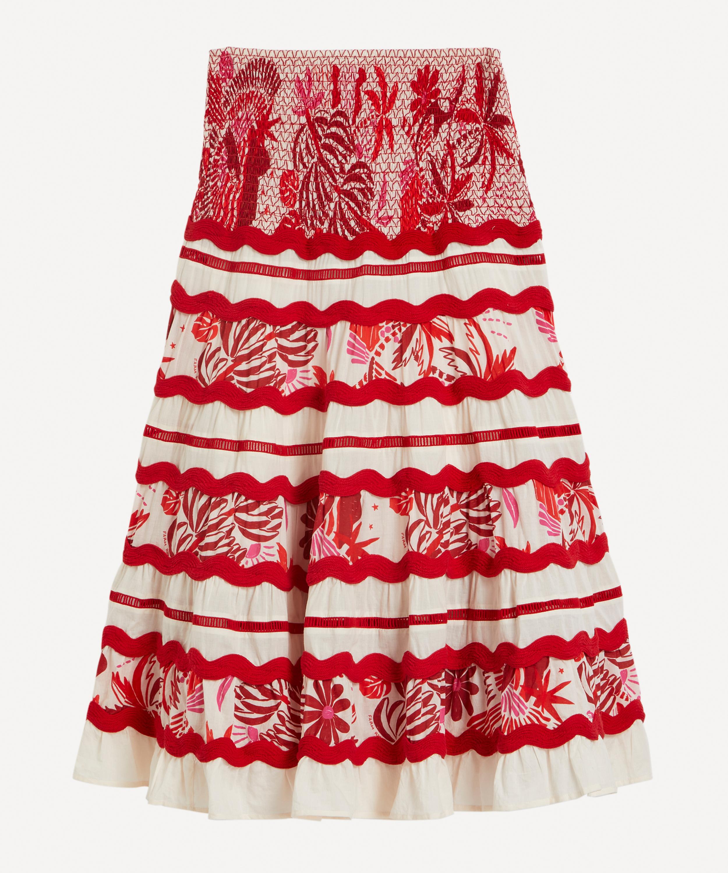 FARM Rio - Off-White Rio Tiles Maxi-Skirt image number 0