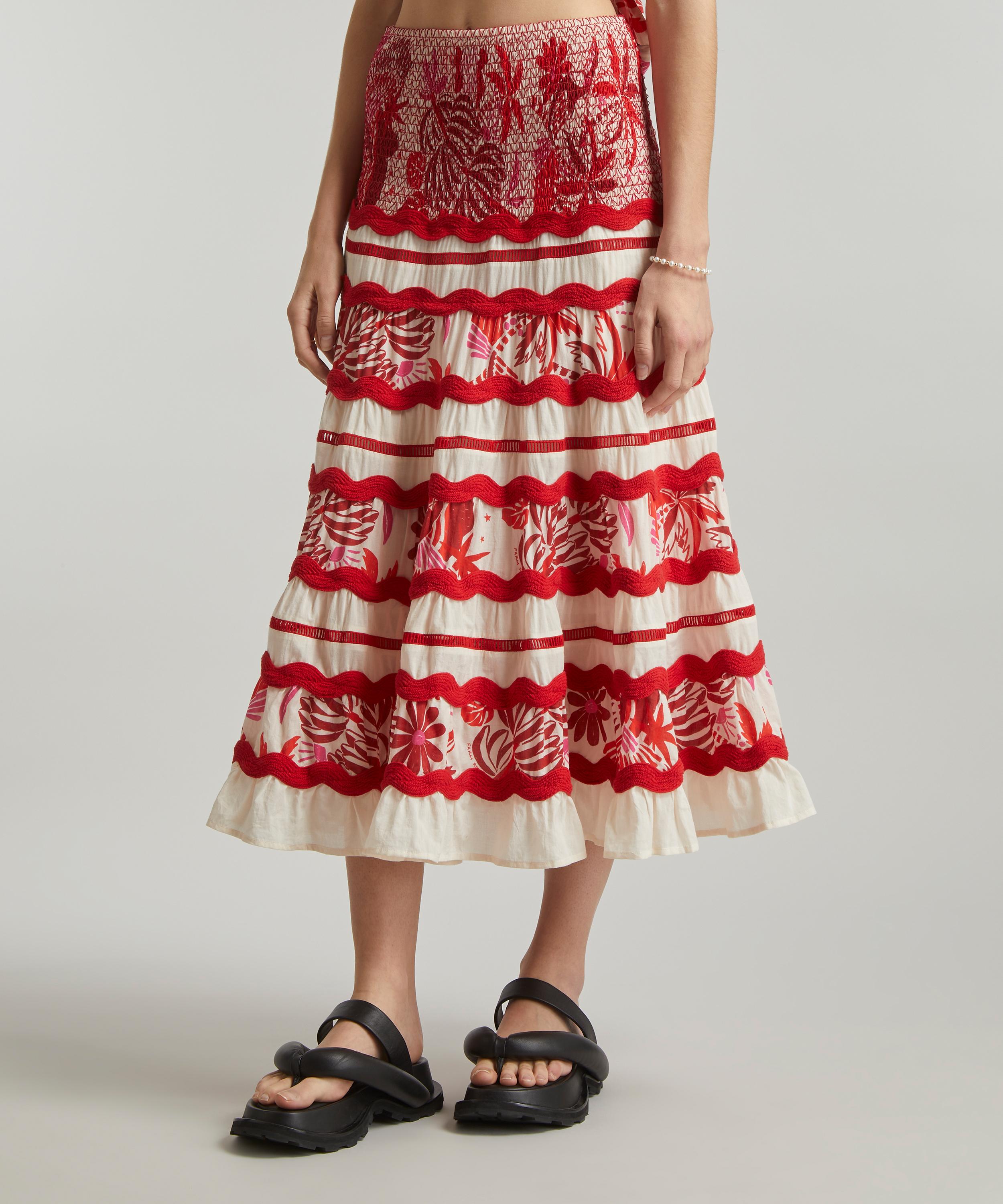 FARM Rio - Off-White Rio Tiles Maxi-Skirt image number 2