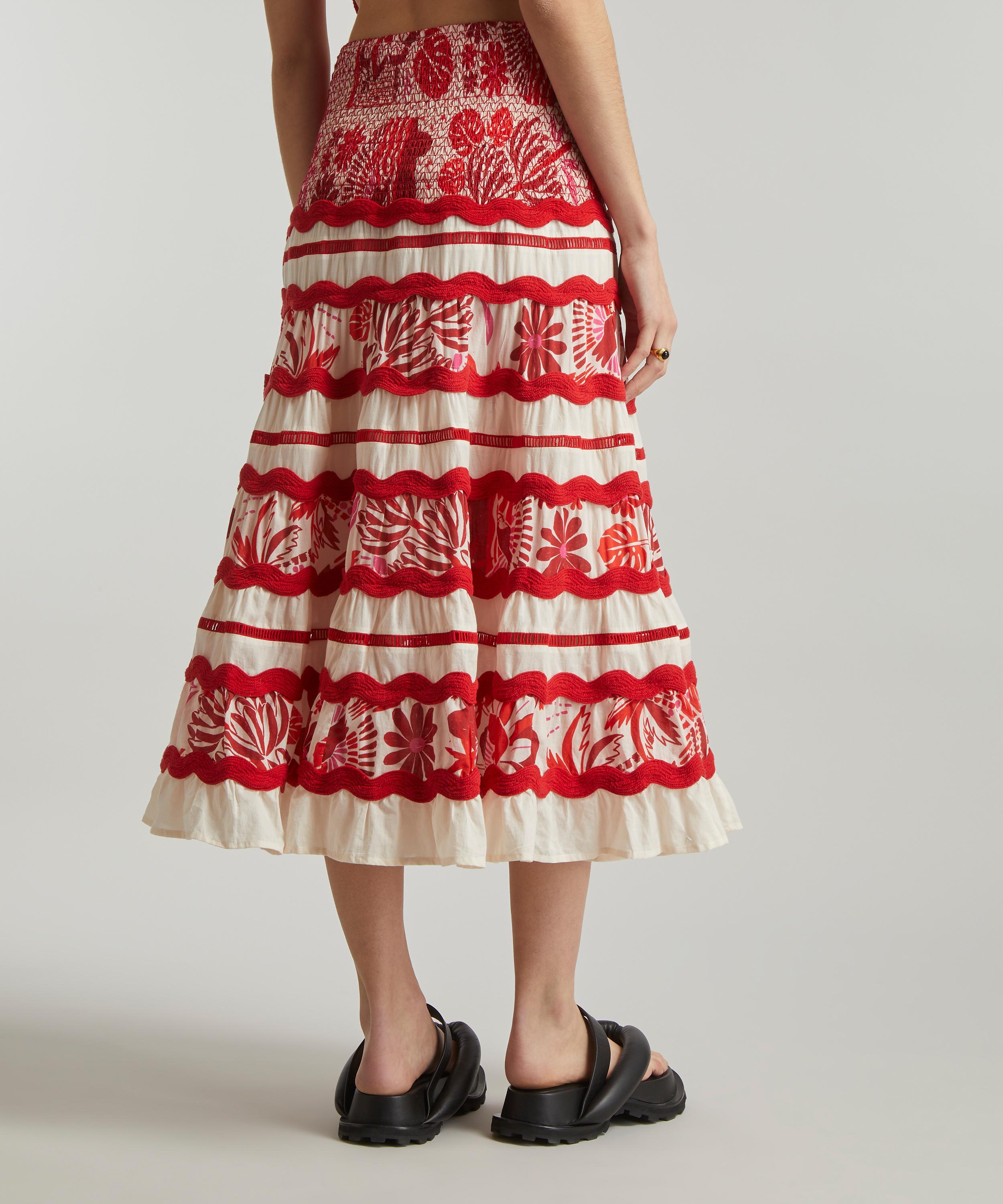 FARM Rio - Off-White Rio Tiles Maxi-Skirt image number 3