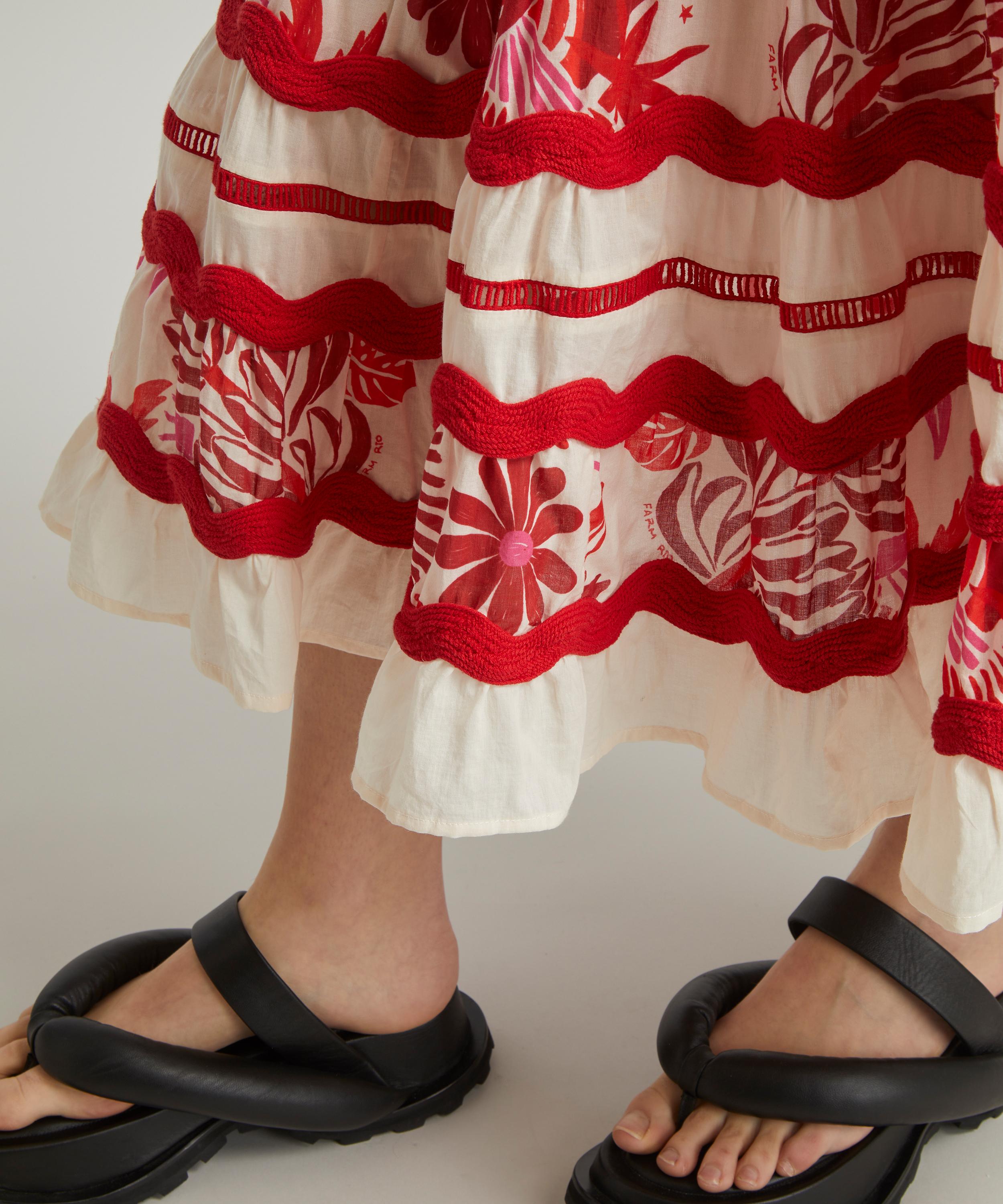 FARM Rio - Off-White Rio Tiles Maxi-Skirt image number 4