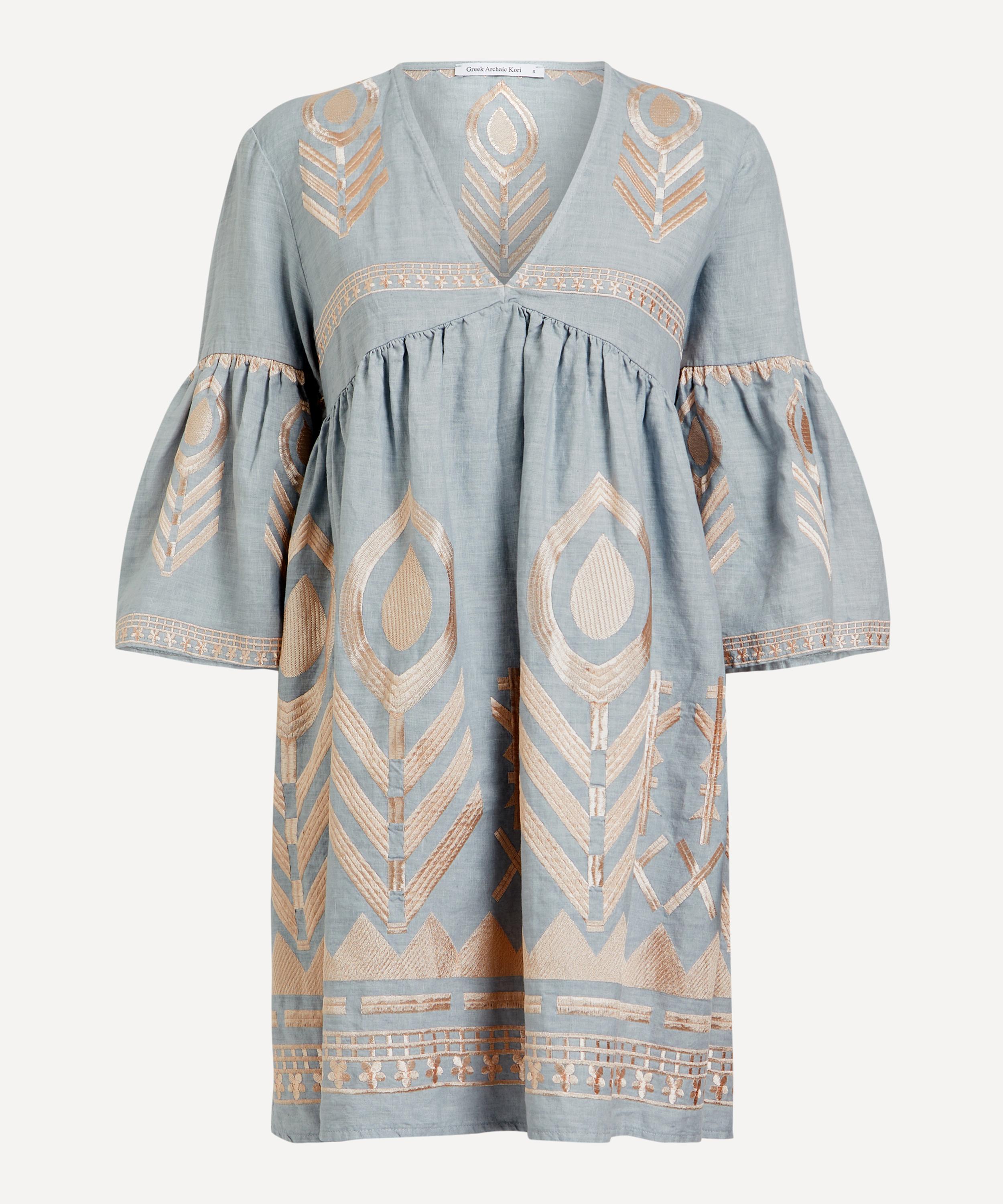 Feathers linen clearance dress