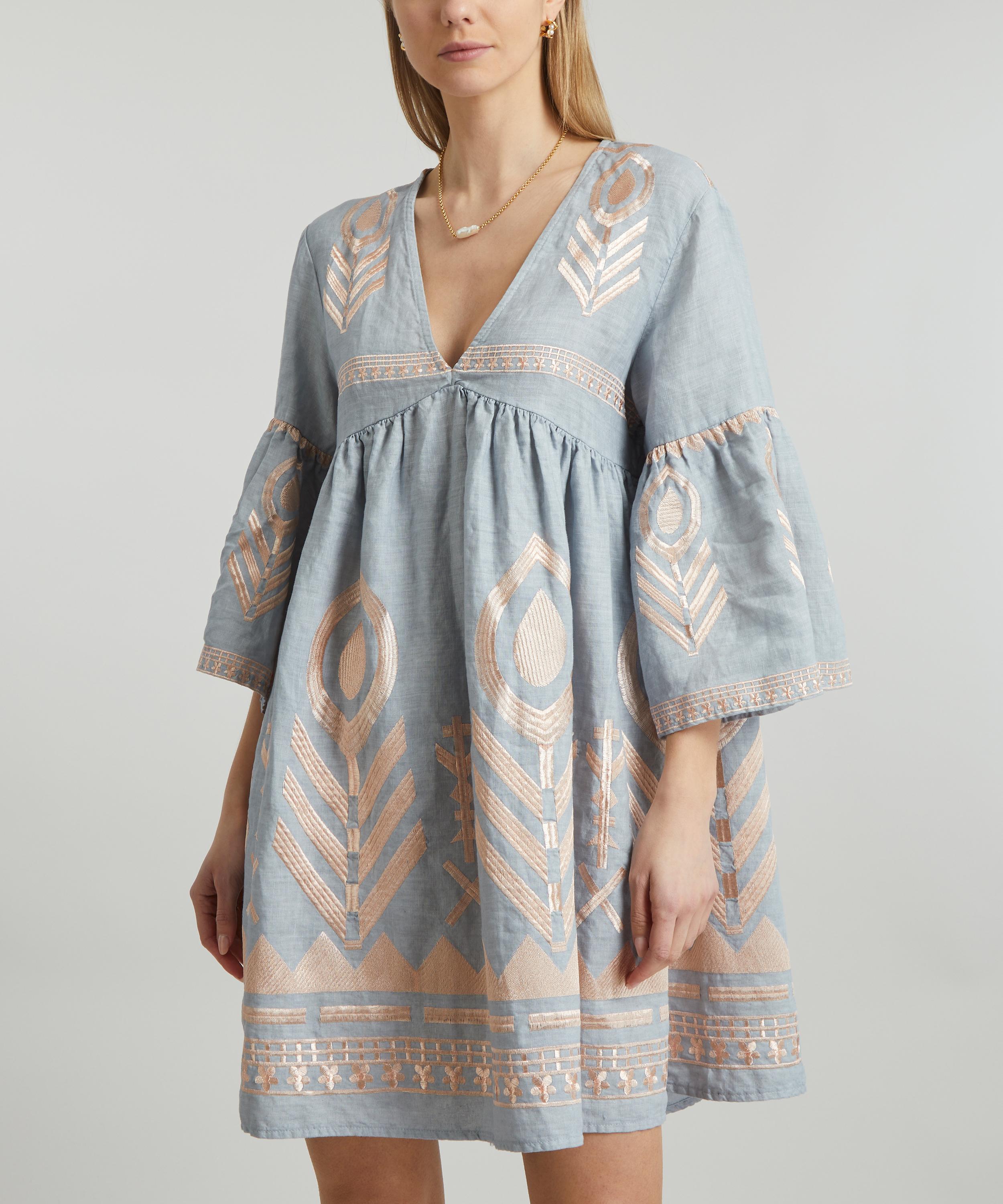 Kori - Feathers Embroidered Short Dress image number 2