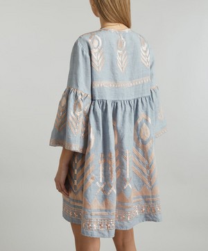 Kori - Feathers Embroidered Short Dress image number 3