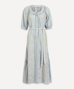 Kori - Daisy Embroidered Button-Up Midi-Dress image number 0