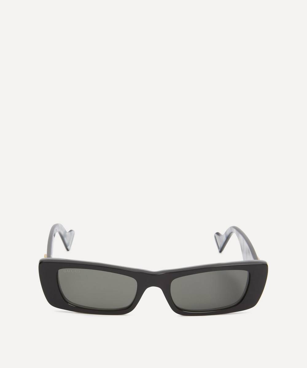 Gucci - Chunky Rectangular Logo Acetate Sunglasses