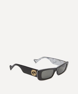 Gucci - Chunky Rectangular Logo Acetate Sunglasses image number 2