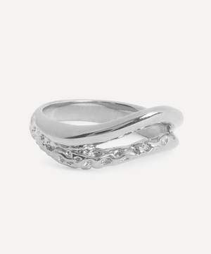 Rhodium-Plated Sterling Silver Bess Split Band Ring