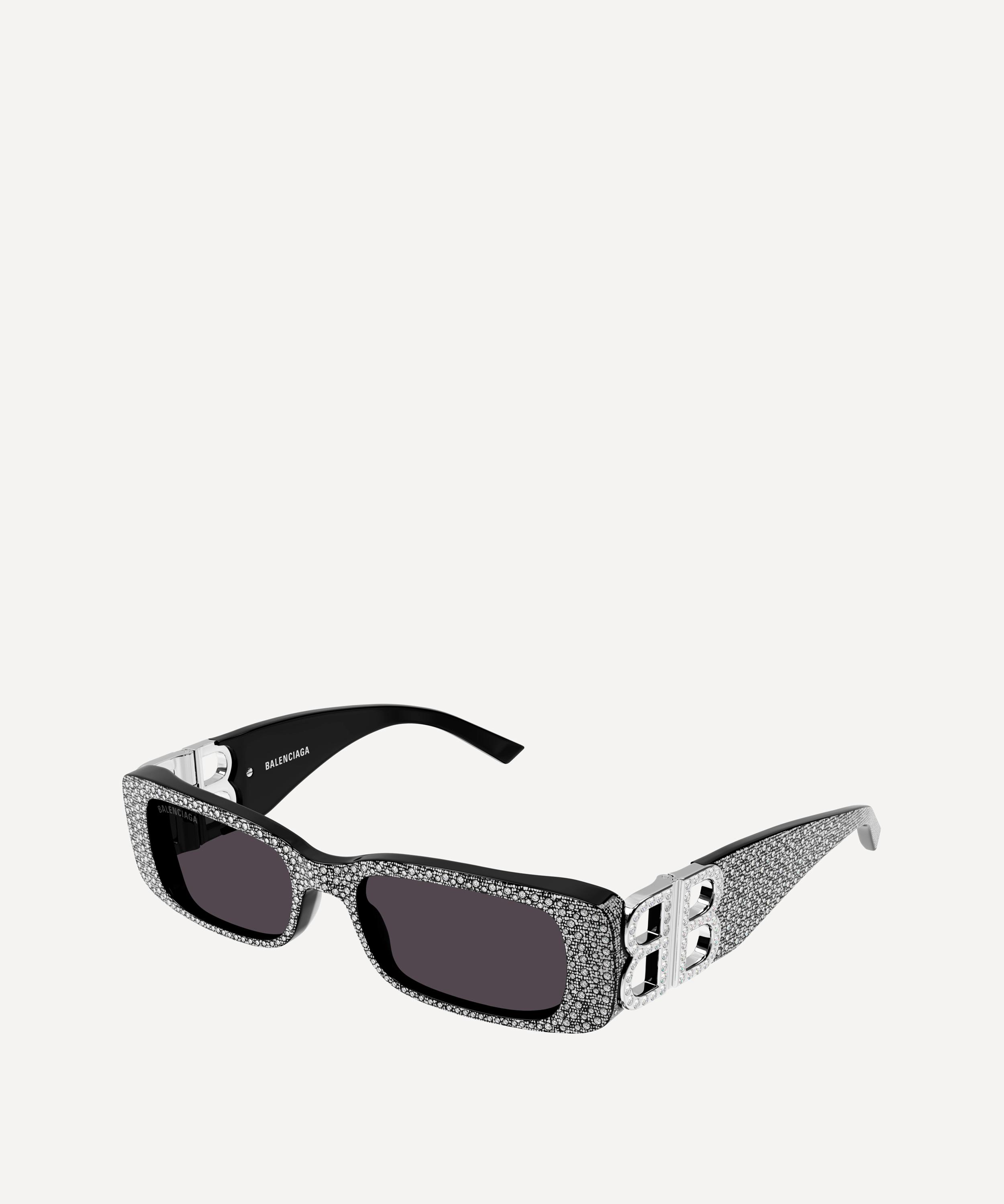 Balenciaga - Dynasty Crystal and Acetate Rectangle Sunglasses image number 1