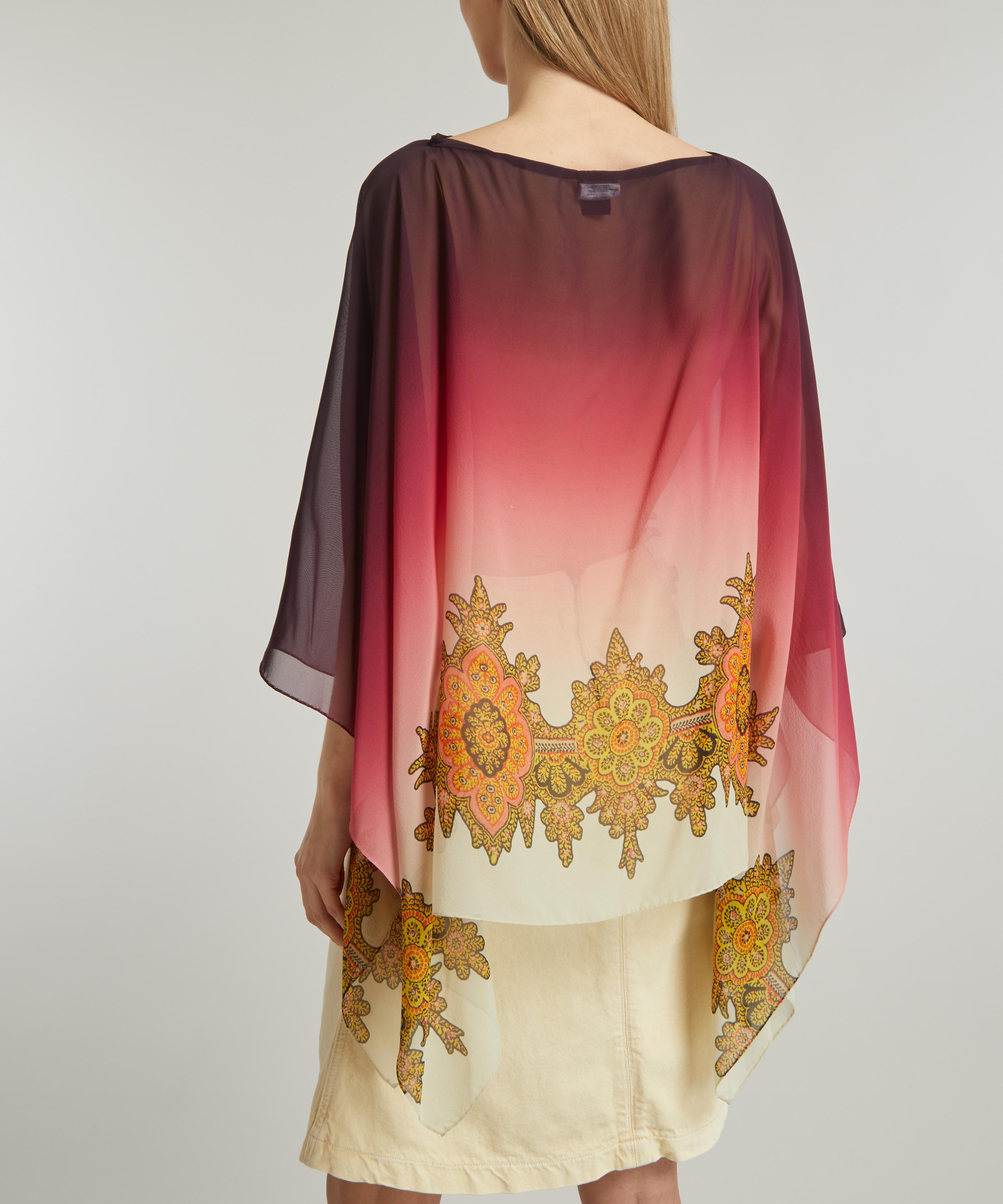 Etro - Silk Paisley Poncho Top image number 3