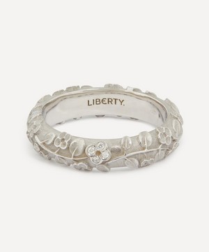 Liberty - 9ct White Gold Diamond Blossom Ring image number 0