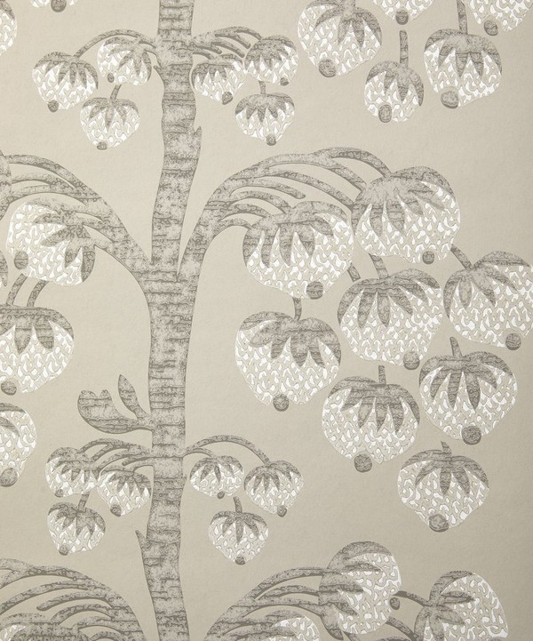 Liberty Interiors - Berry Tree Wallpaper in Pewter image number null