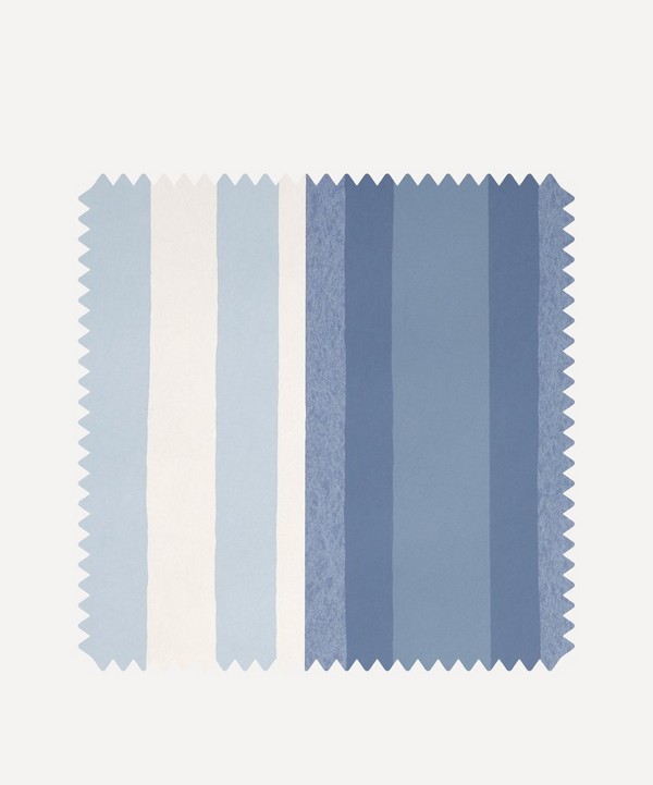 Liberty Interiors - Wallpaper Swatch – Obi Stripe in Lapis image number null