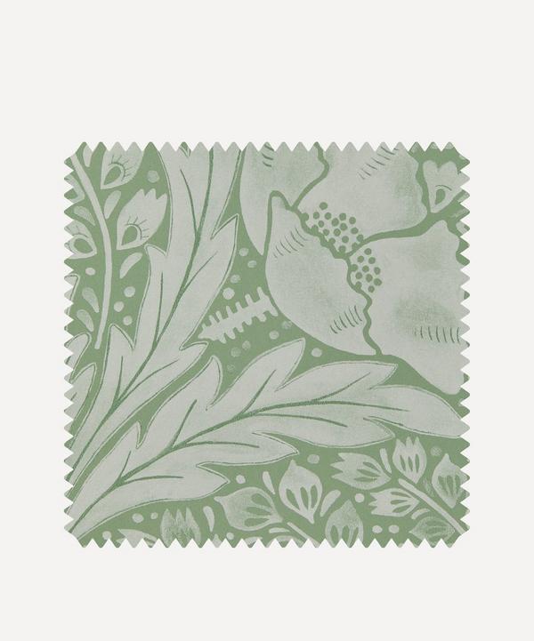 Liberty Interiors - Wallpaper Swatch – Tudor Poppy in Fern image number null