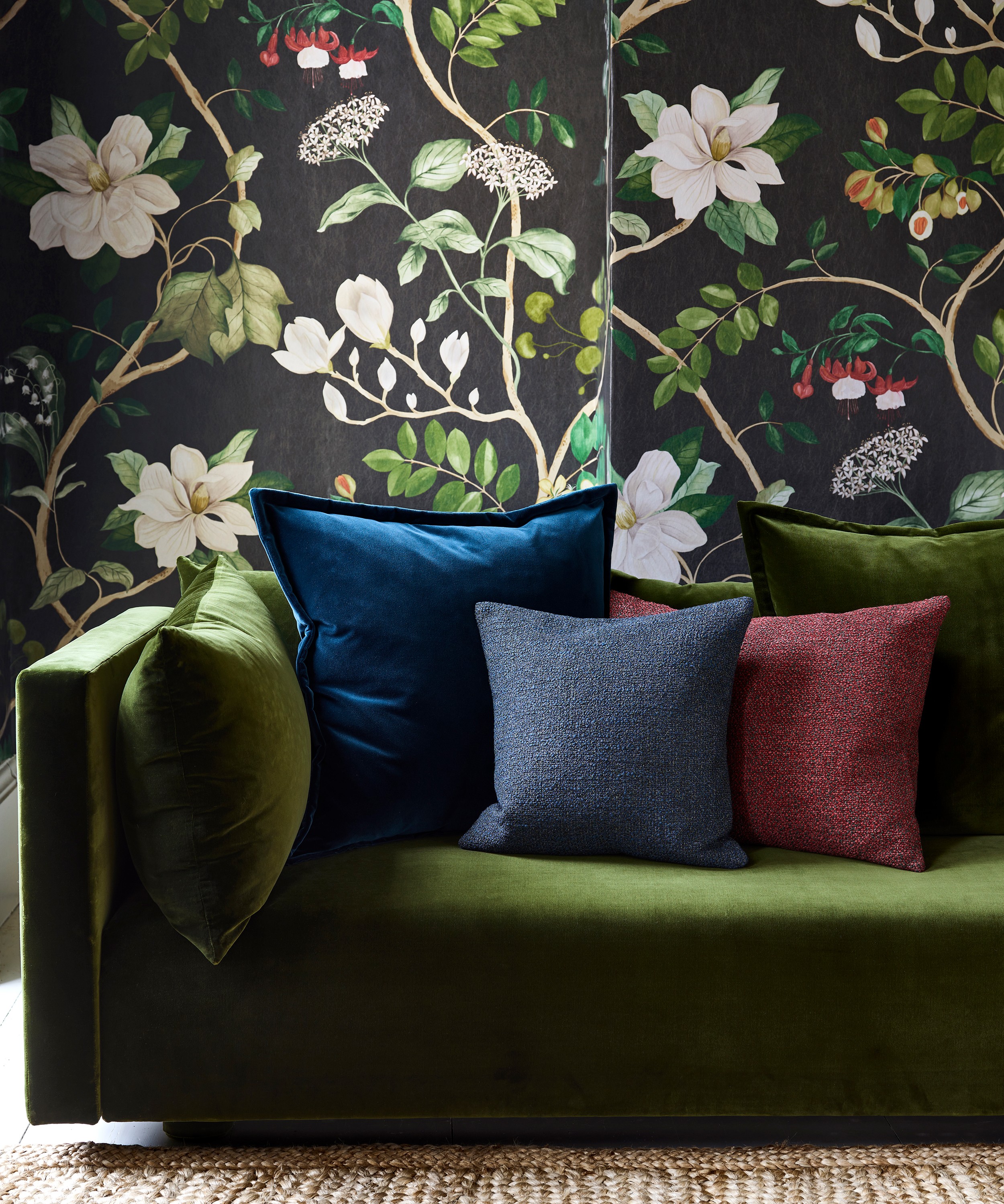 Liberty Interiors - Cotton Velvet in Moss image number 1