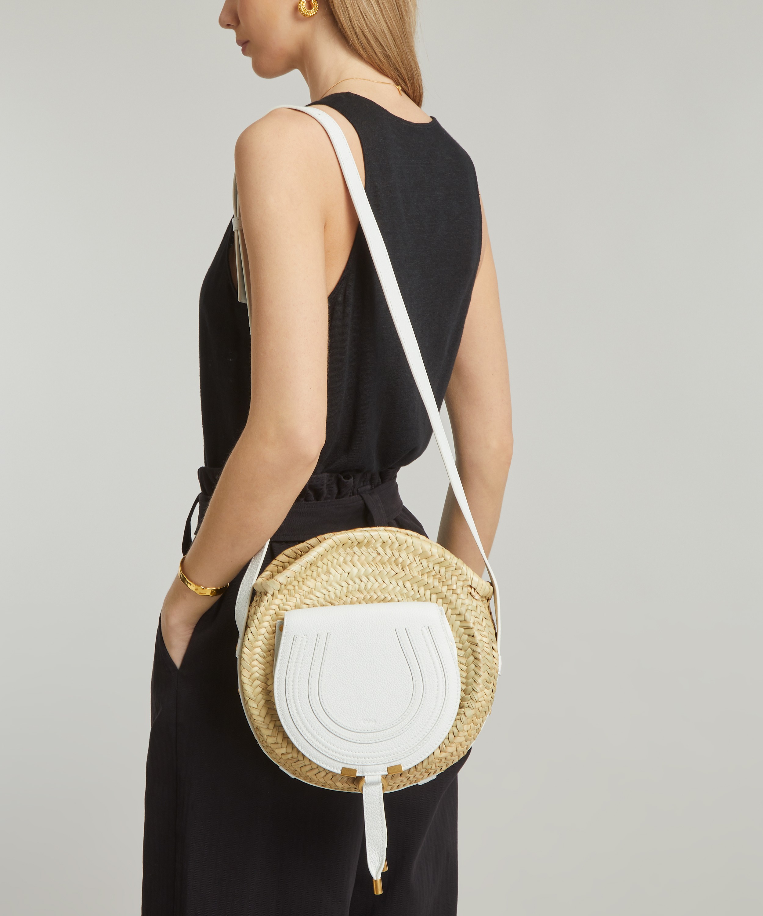 Shop Chloé Small Basket Woven Crossbody Bag