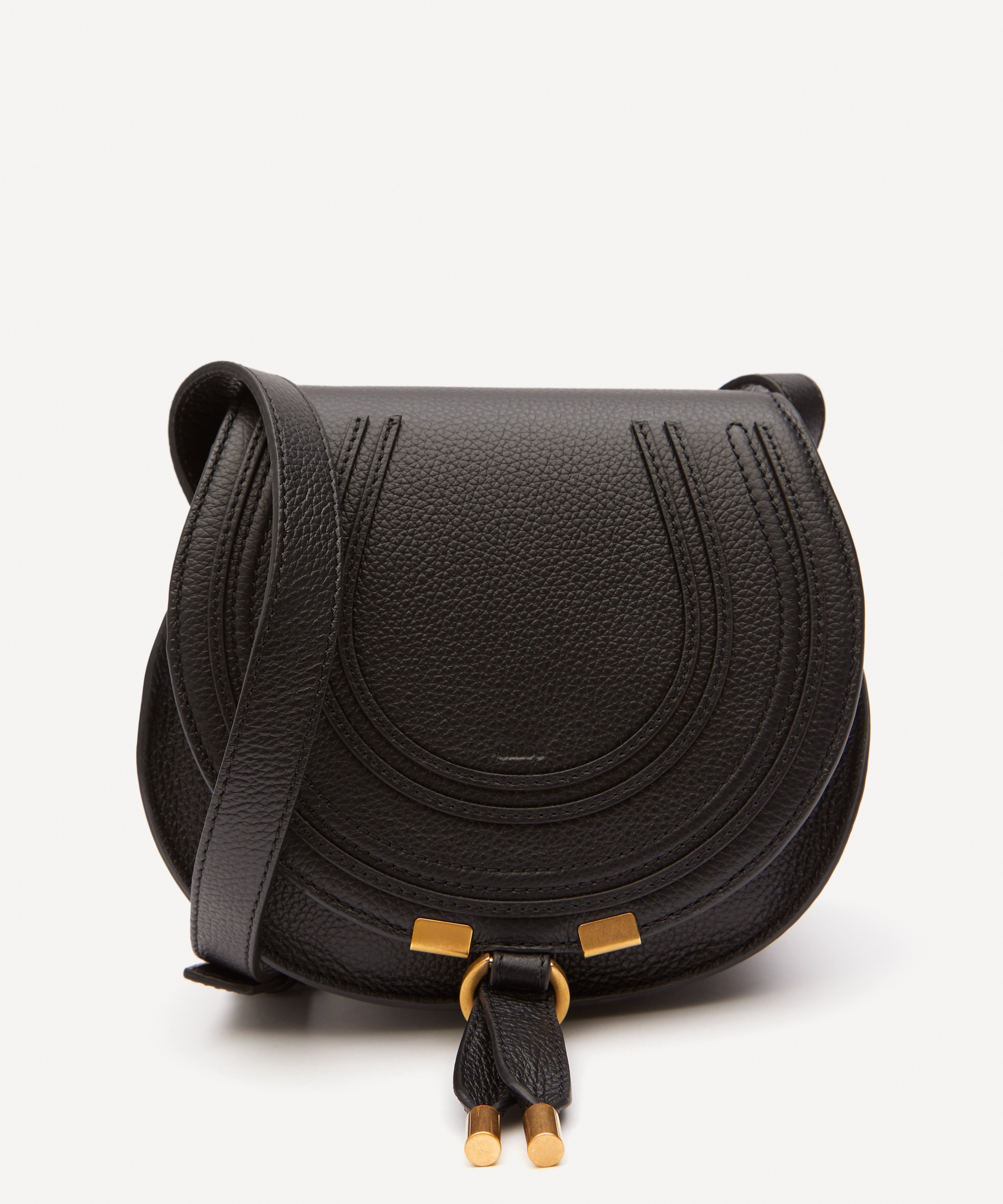Marcie Mini Leather Shoulder Bag in Grey - Chloe