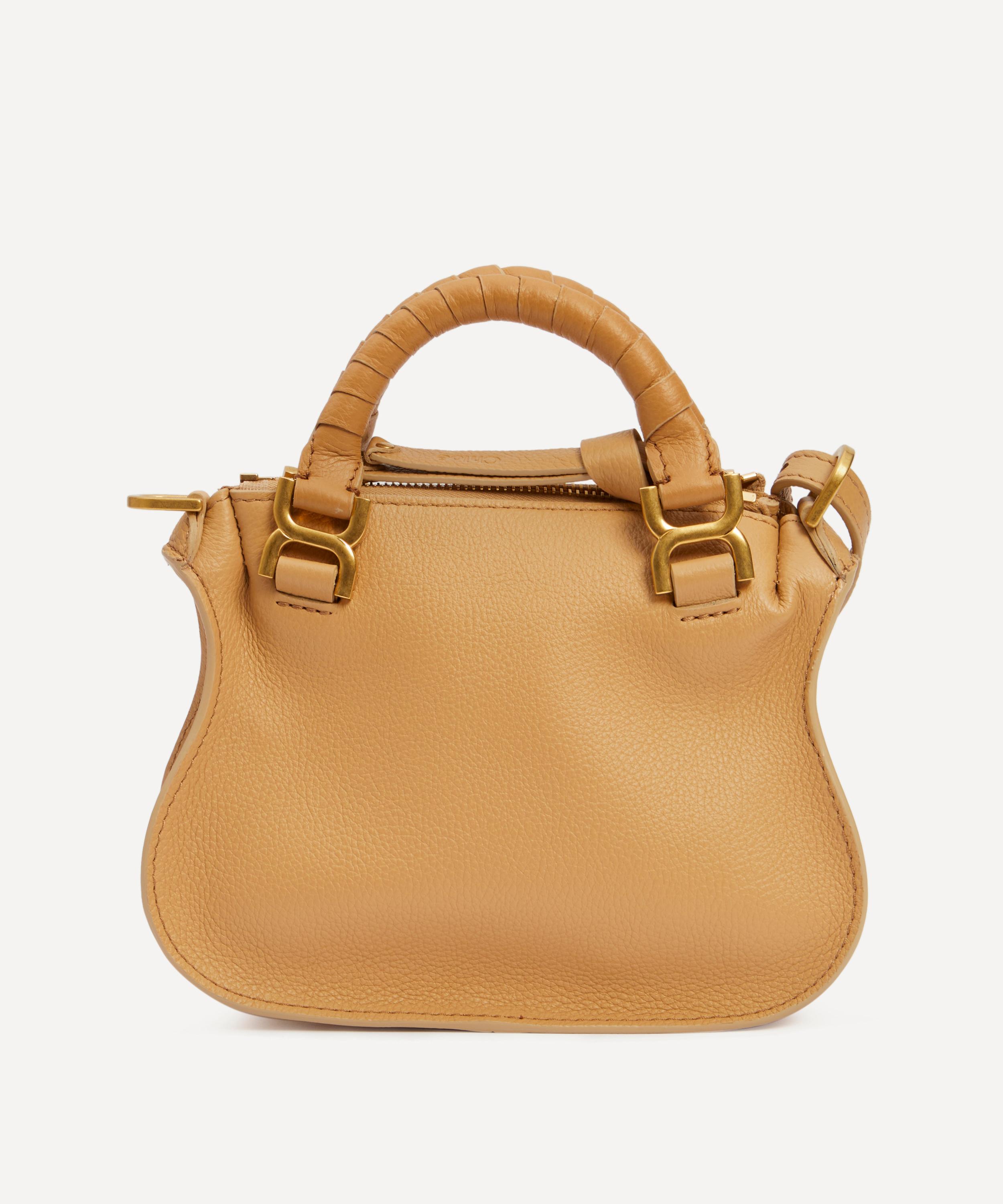 Chloé Marcie Large Grain Calfskin Tote Bag in Natural