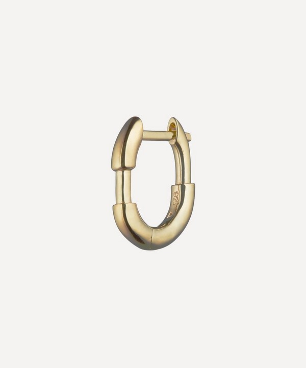 Otiumberg - Gold-Plated Vermeil Silver Small Staple Hoop Earring