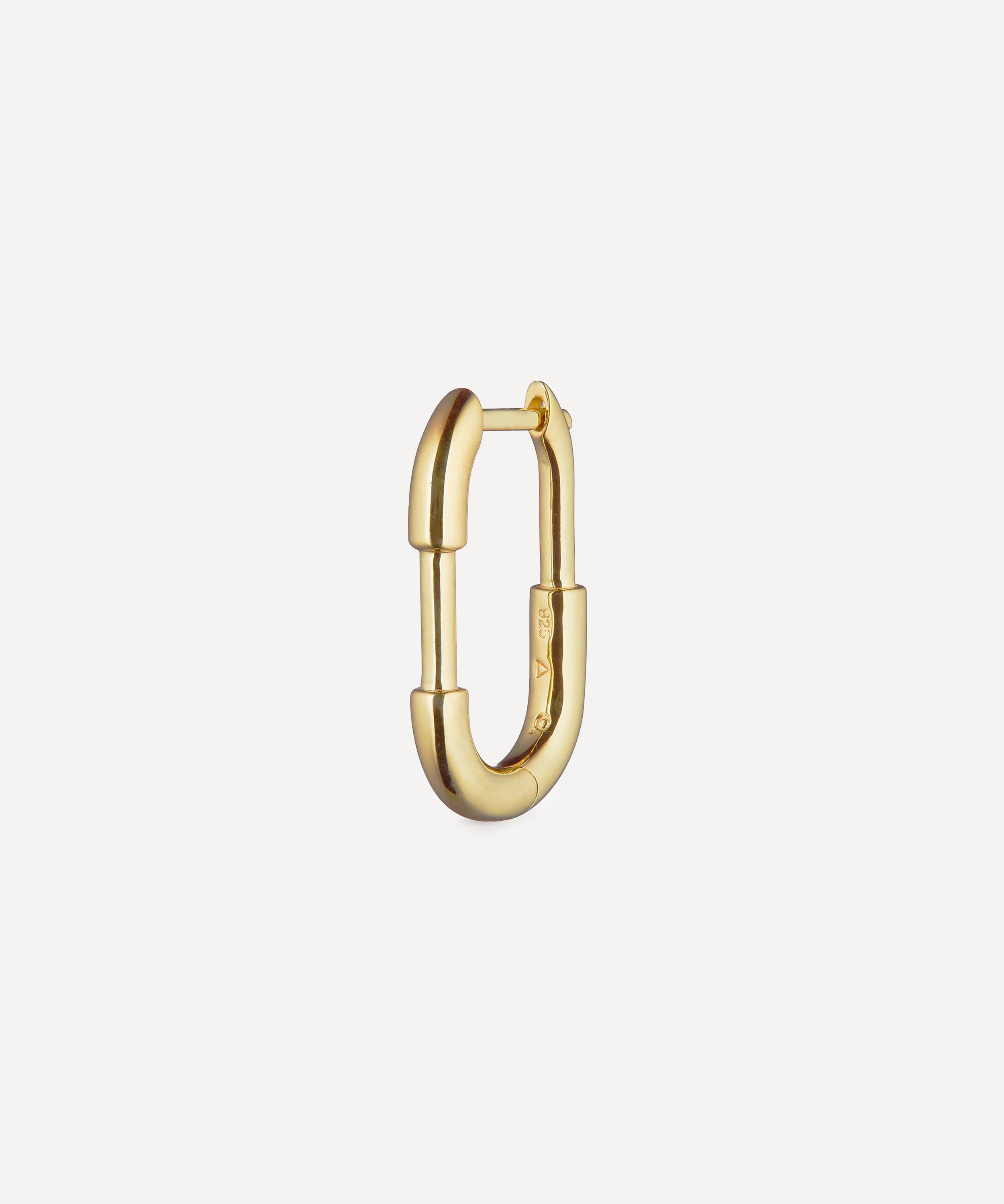 Otiumberg - Gold-Plated Vermeil Silver Staple Hoop Earring image number 0