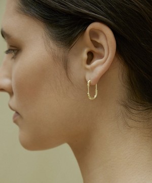 Otiumberg - Gold-Plated Vermeil Silver Staple Hoop Earring image number 1
