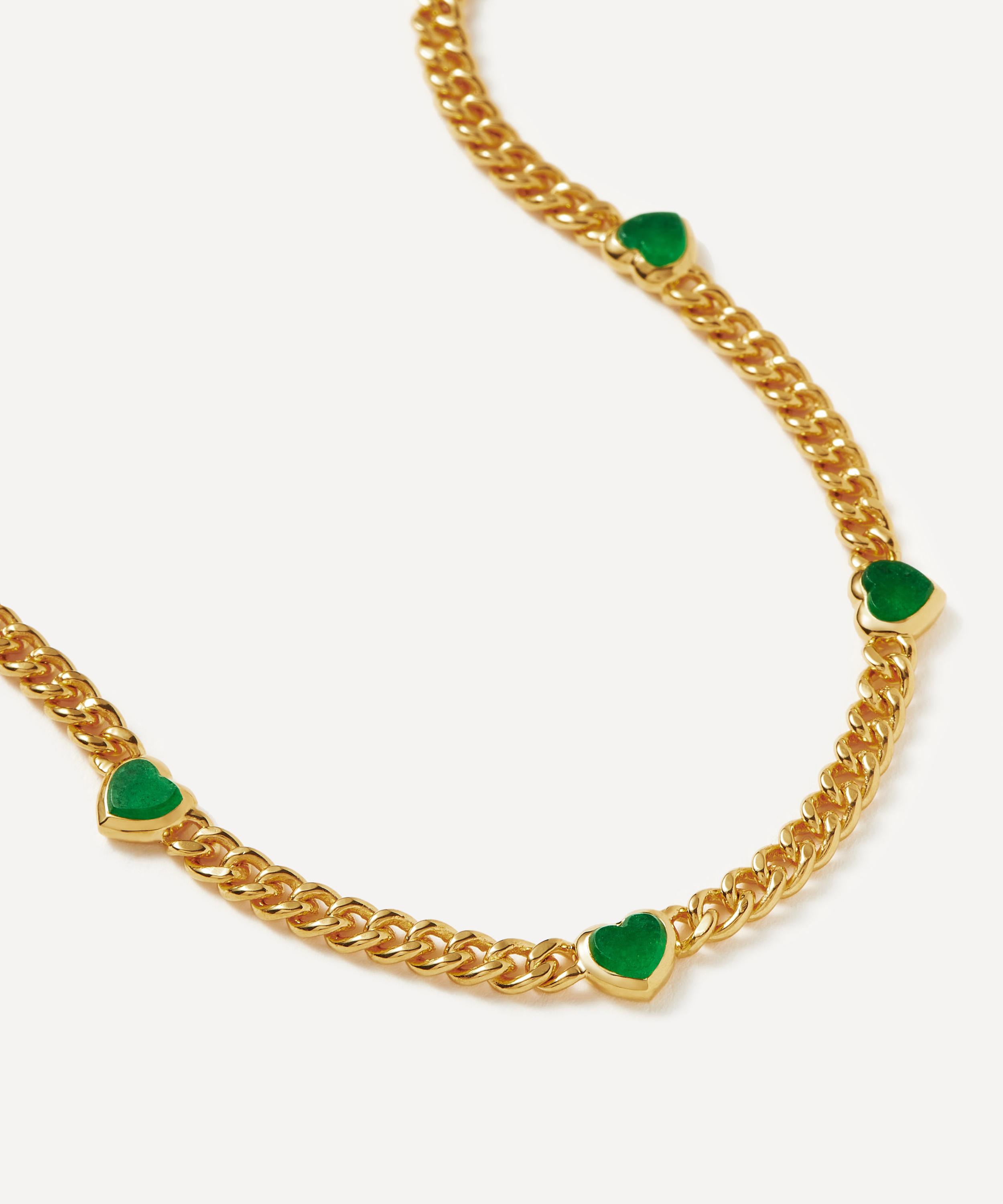関税送料込【MISSOMA】Jelly Heart Gemstone Charm ブレスレット Missoma 18ct Gold-Plated Jelly Heart Gemstone Charm Bracelet