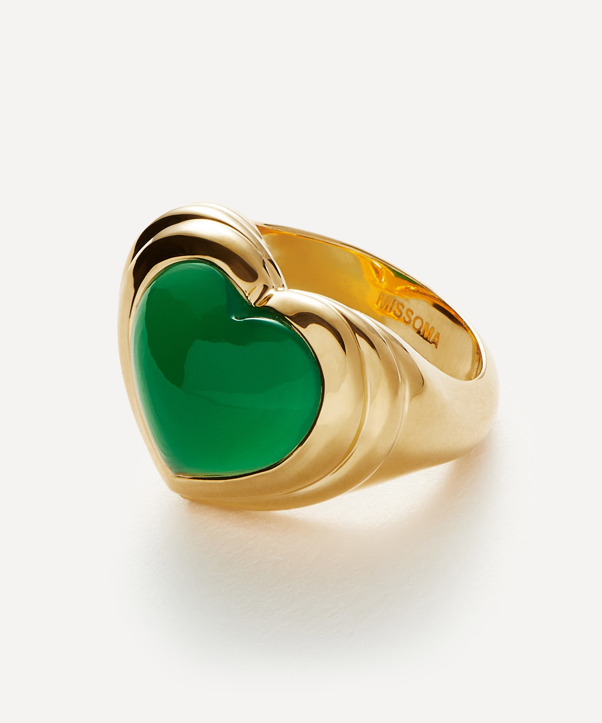 Missoma - 18ct Gold-Plated Jelly Heart Gemstone Ring image number 0