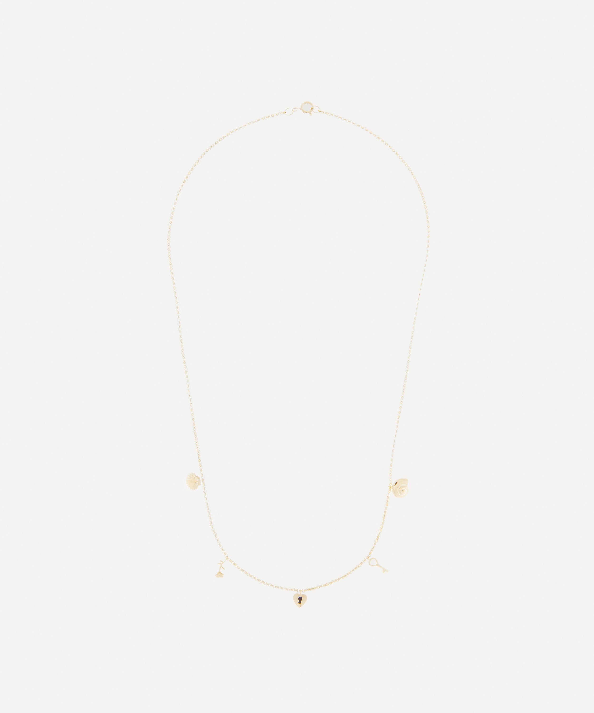 Anna + Nina - 14ct Gold-Plated Love Tales Charm Necklace image number 0