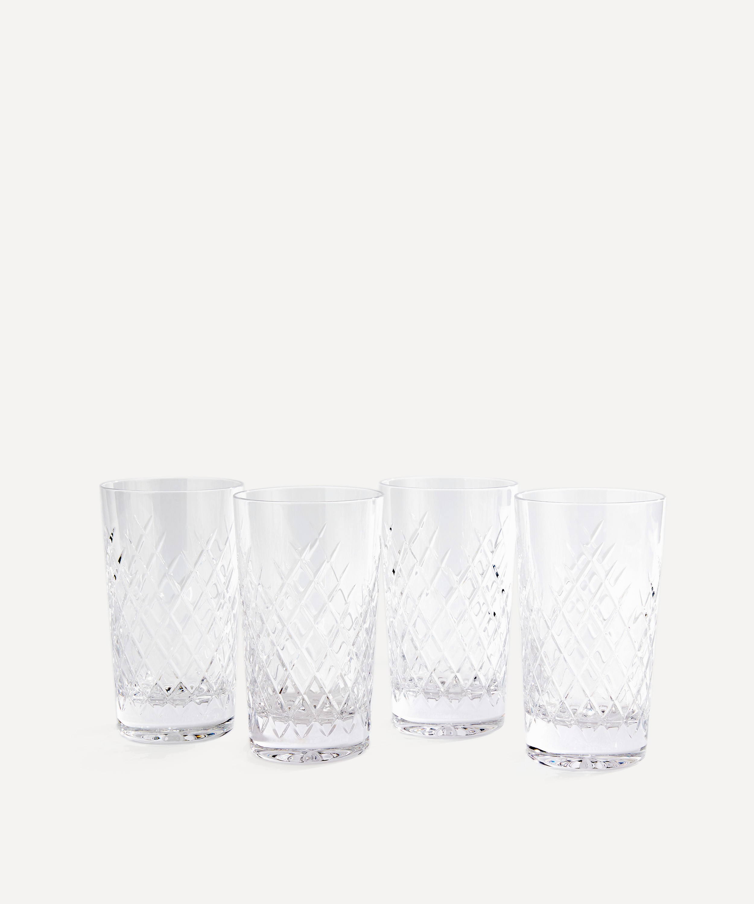 SOHO HOME Barwell set of four cut crystal highball glasses
