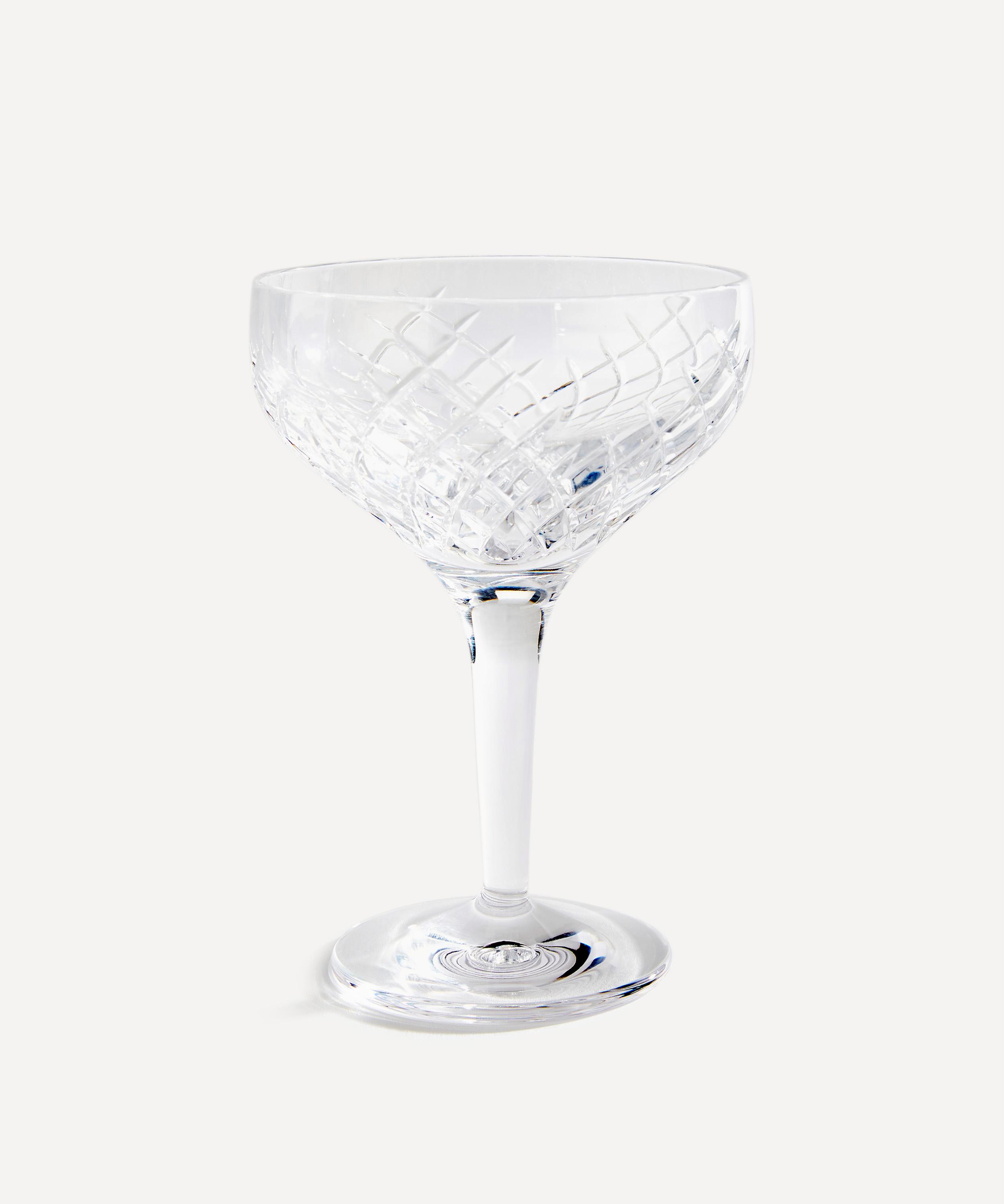 Barwell Cut Crystal Champagne Coupe, Set of Four - Soho Home