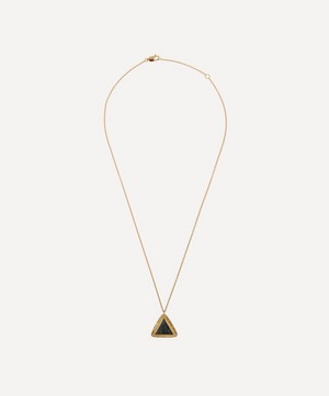 Brooke Gregson - 18ct Gold Pyramid Starlight Labradorite Pendant Necklace image number 2