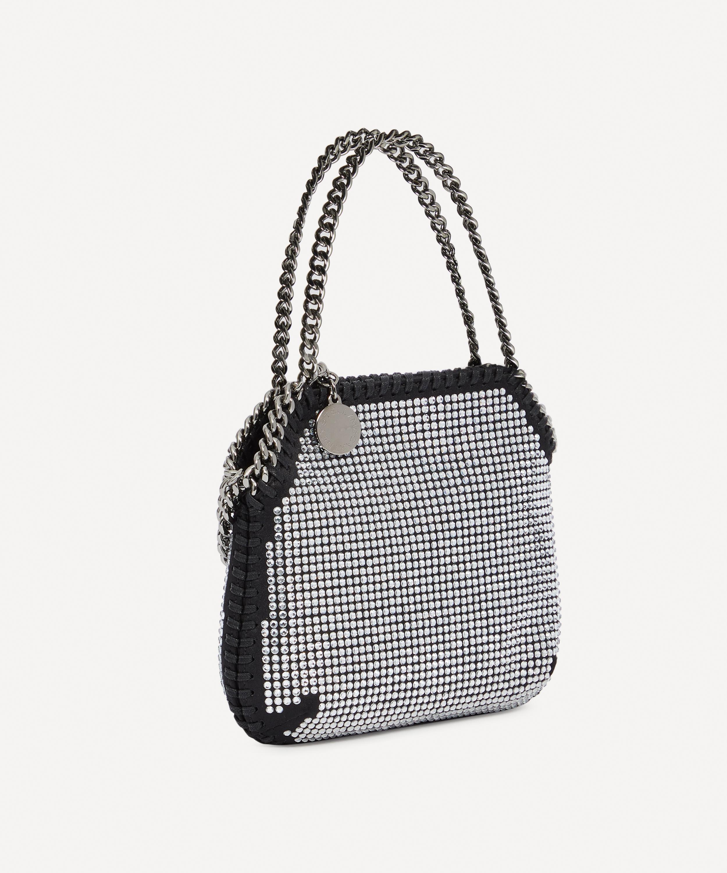 Women Denim Falabella Mini Crochet Tote