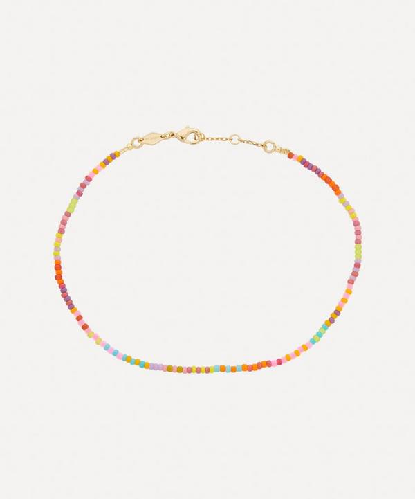 ANNI LU - 18ct Gold-Plated Secret Beach Bead Anklet