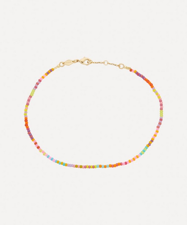 ANNI LU - 18ct Gold-Plated Secret Beach Bead Anklet image number null