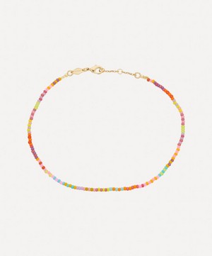 ANNI LU - 18ct Gold-Plated Secret Beach Bead Anklet image number 0