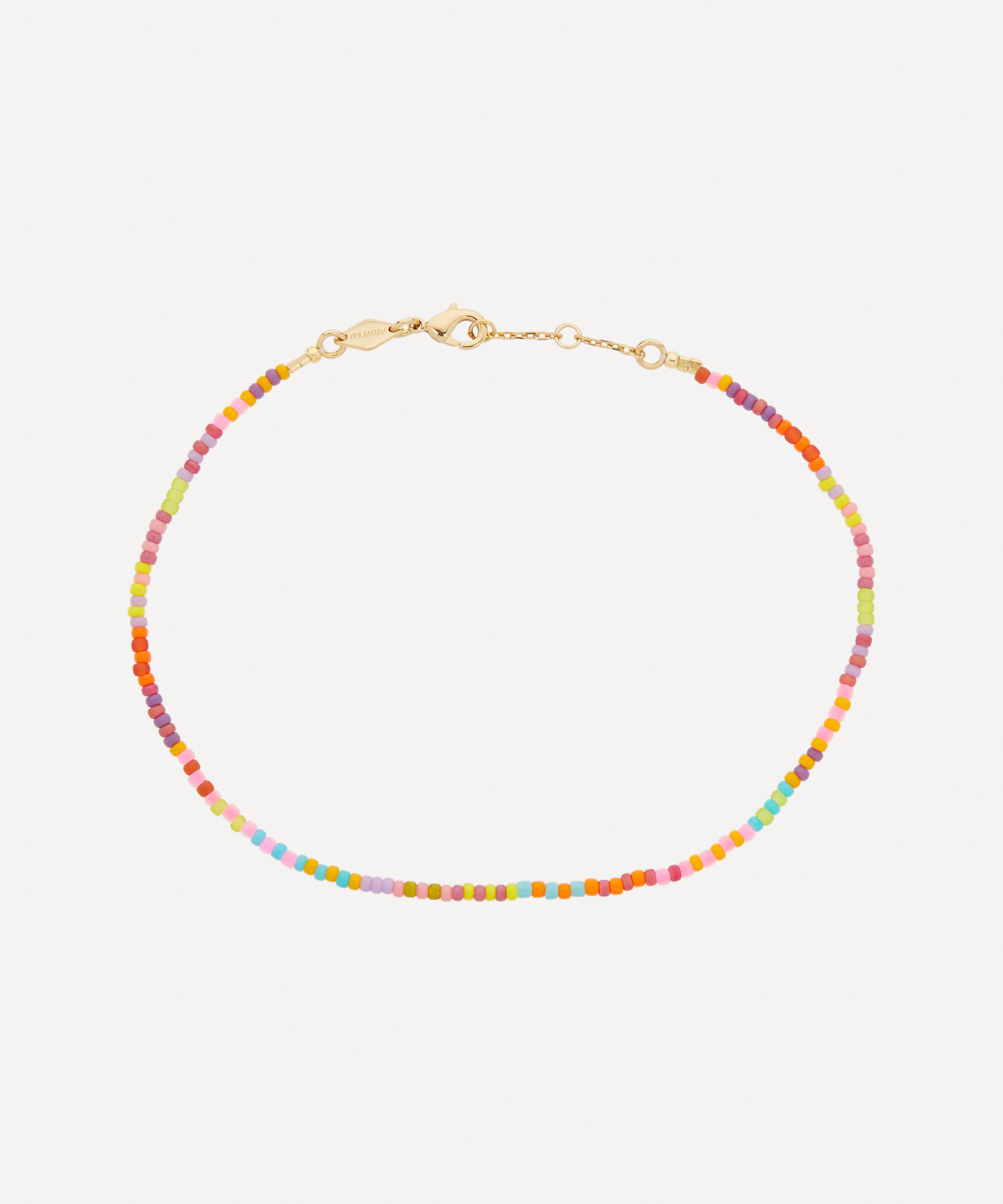 ANNI LU - 18ct Gold-Plated Secret Beach Bead Anklet image number 0