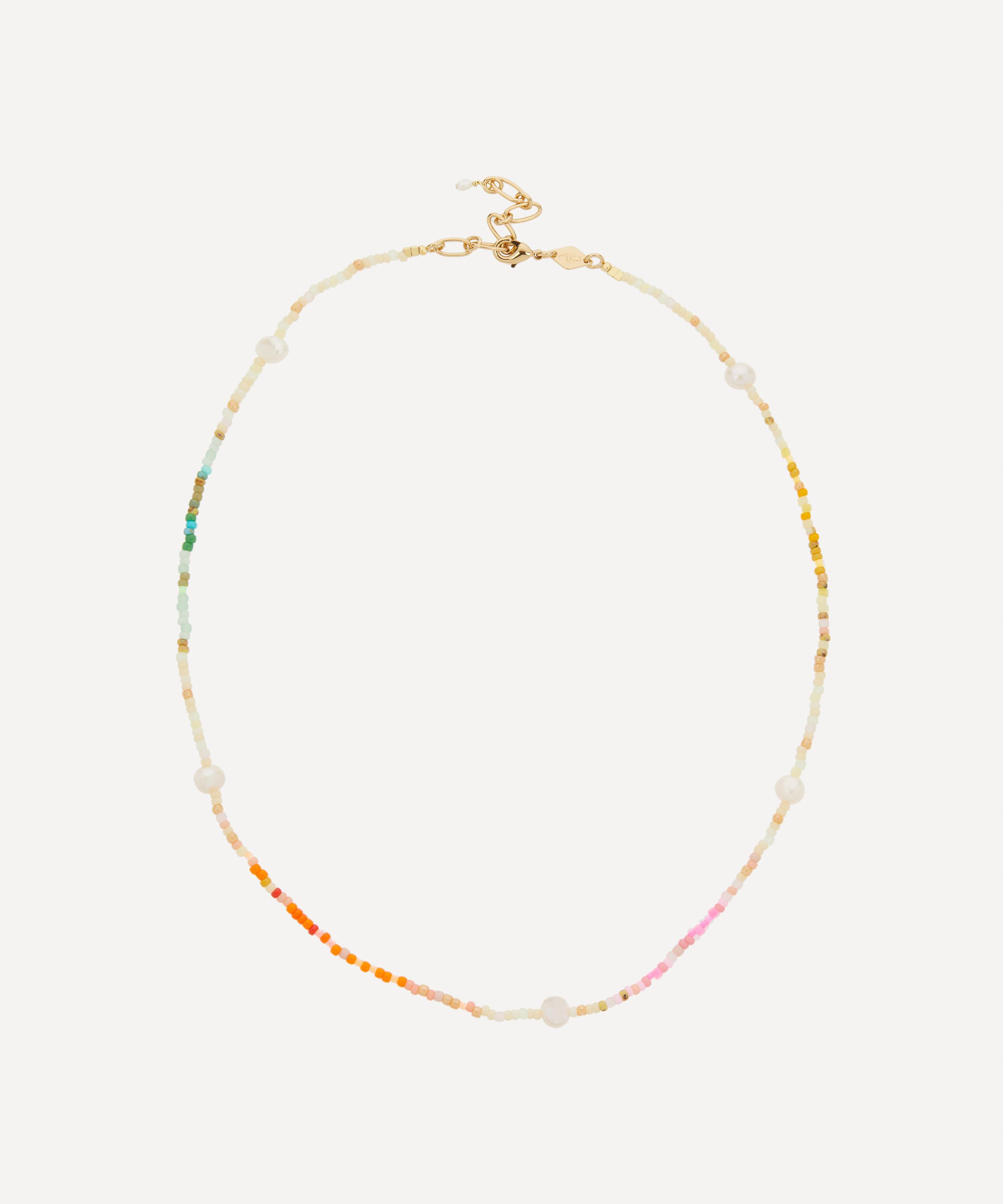 ANNI LU - 18ct Gold-Plated Rainbow Nomad Bead Necklace image number 0