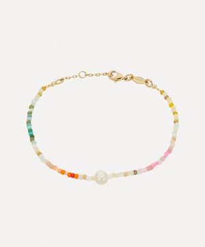 ANNI LU - 18ct Gold-Plated Rainbow Nomad Bead Bracelet image number 0