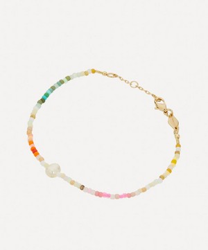 ANNI LU - 18ct Gold-Plated Rainbow Nomad Bead Bracelet image number 1