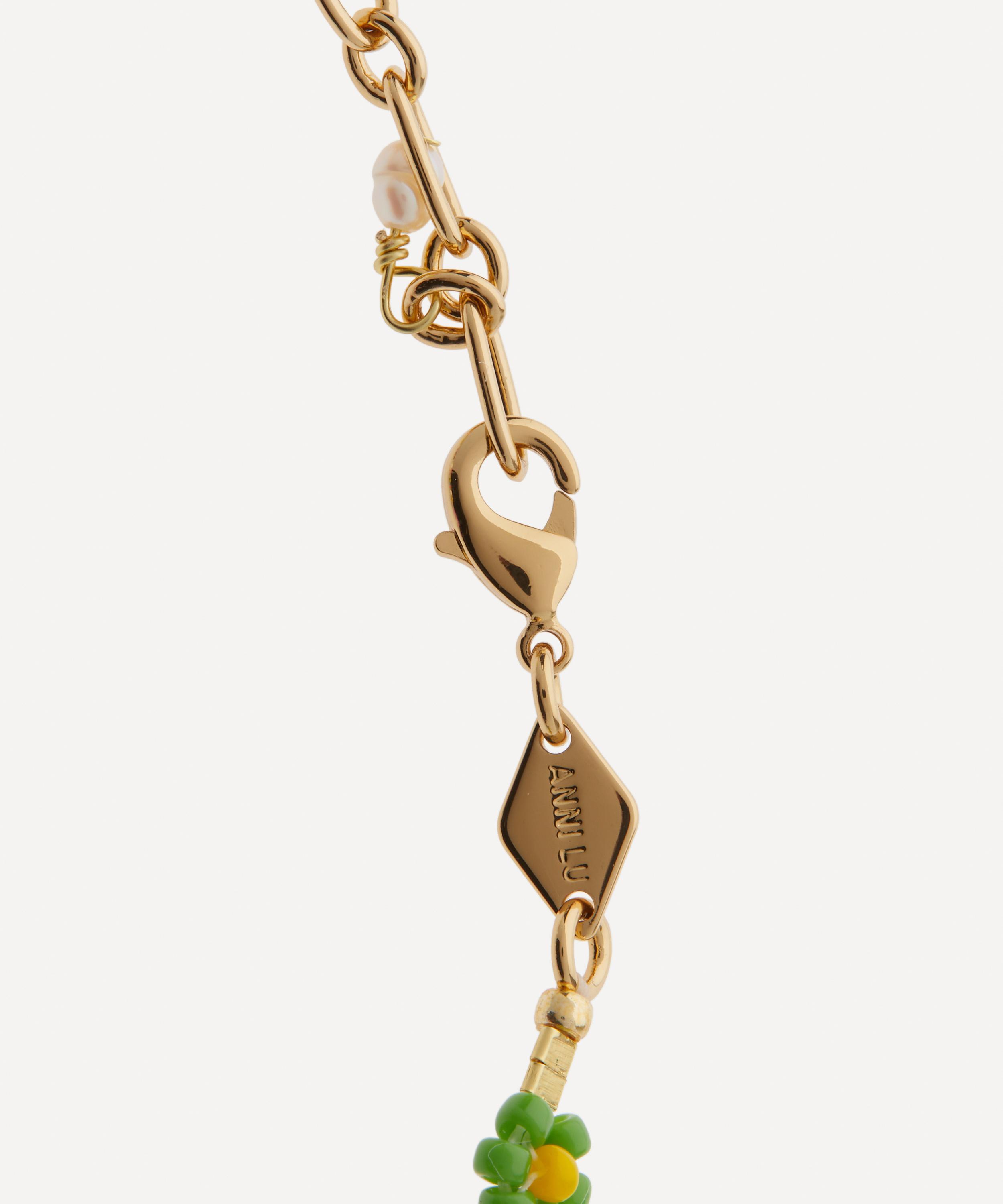 ANNI LU - 18ct Gold-Plated Mexi Flower Bead Necklace image number 1