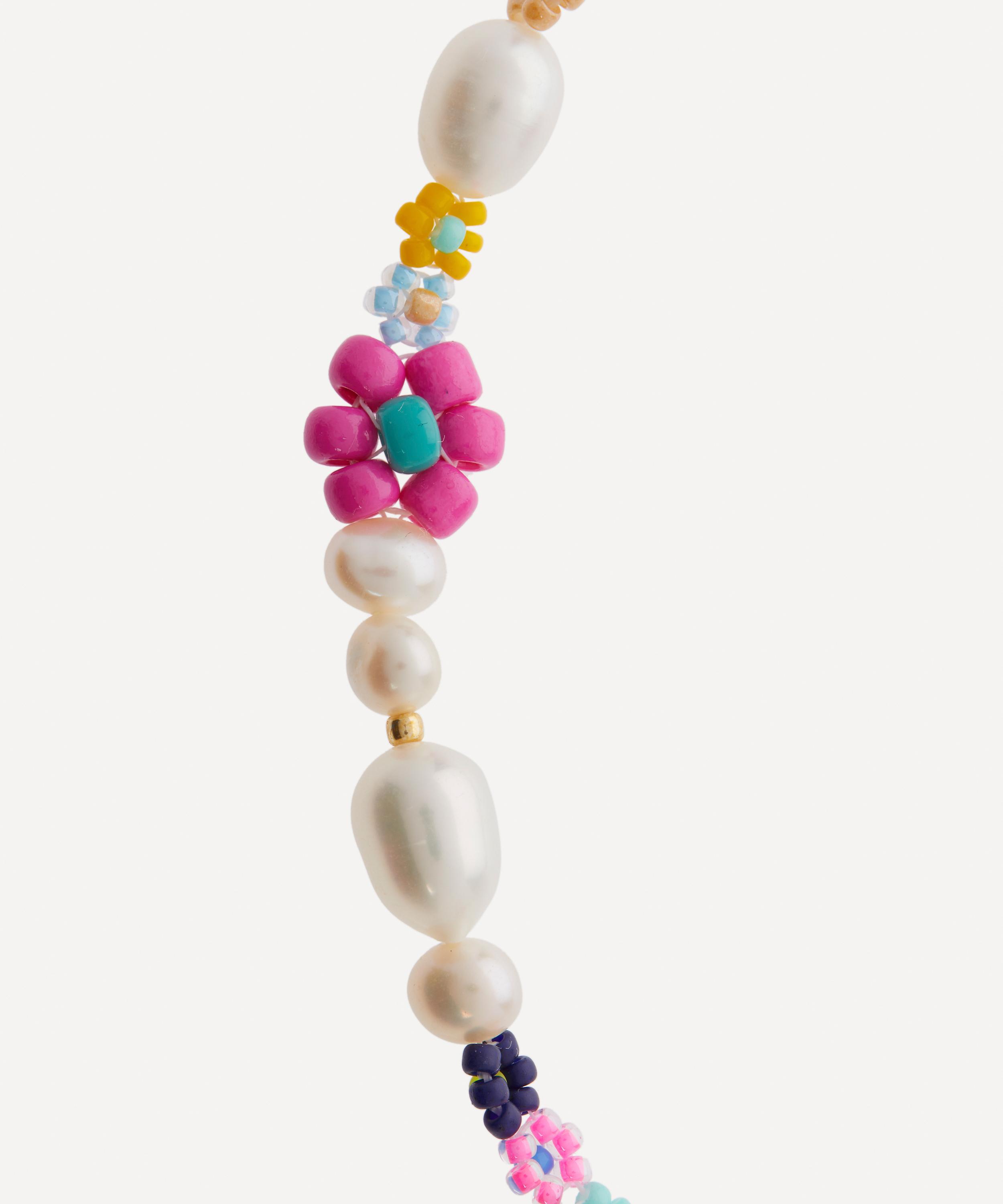 ANNI LU - 18ct Gold-Plated Mexi Flower Bead Necklace image number 2