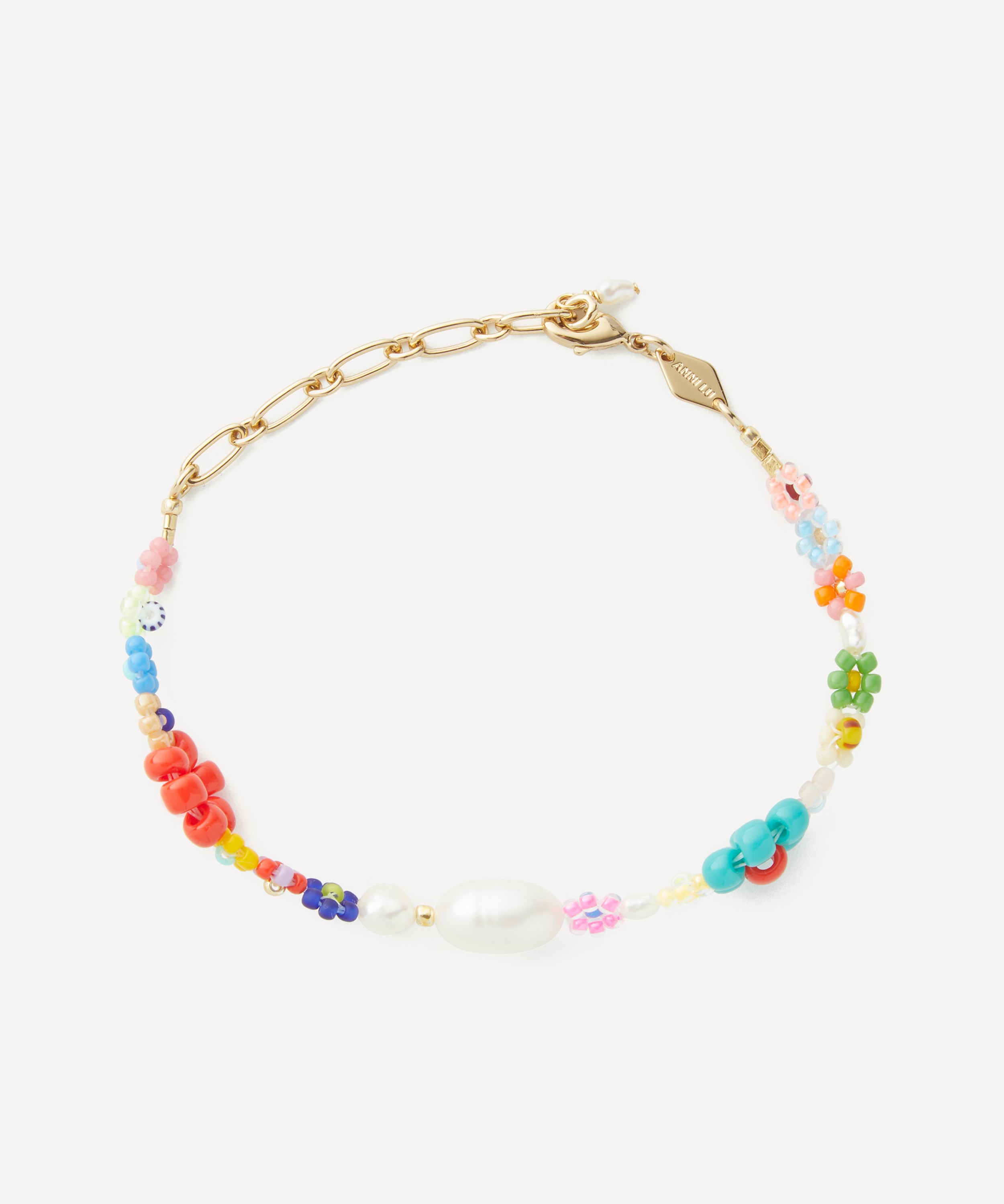 ANNI LU - 18ct Gold-Plated Mexi Flower Bead Bracelet image number 0