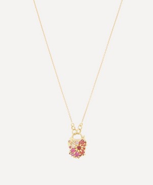 Polly Wales - 18ct Gold Plum Blossom Petite Coeur De Fantasisie Pendant Necklace image number 0