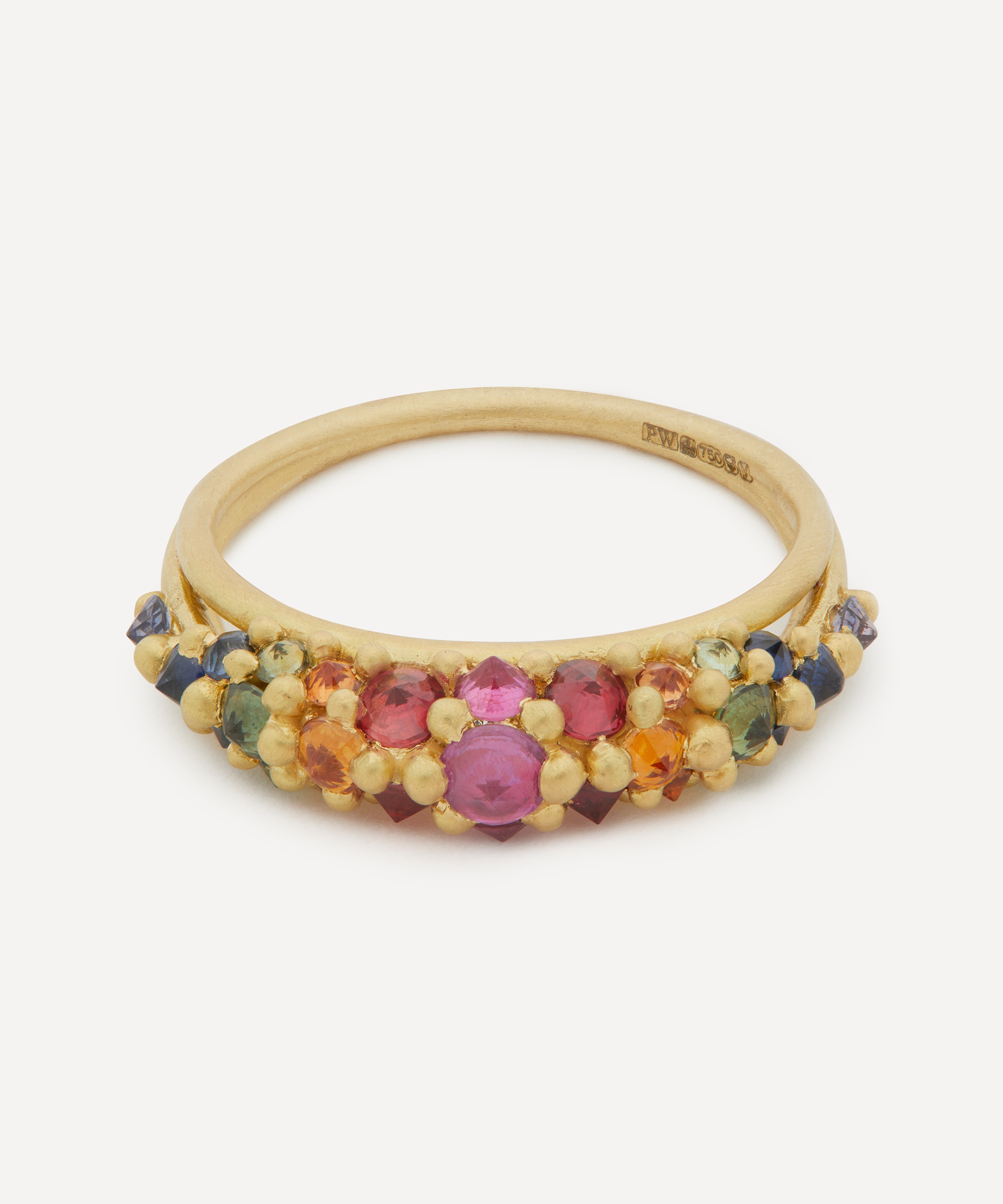 Polly Wales - 18ct Gold Rainbow Galaxy Ring image number 0