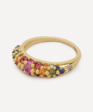 Polly Wales - 18ct Gold Rainbow Galaxy Ring image number 2