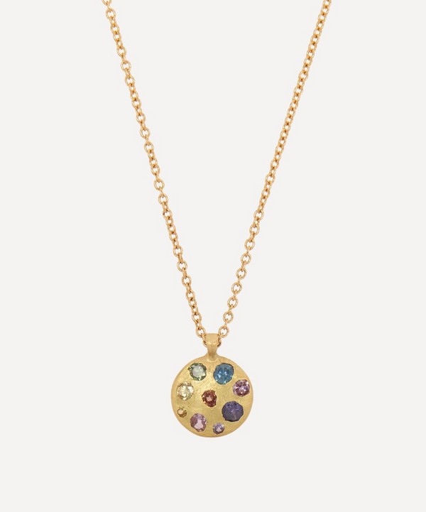 Polly Wales - 18ct Gold Medium Blossom Crush Celeste Pendant Necklace