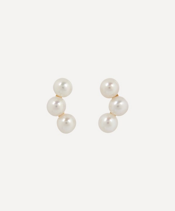 Mateo - 14ct Gold The Pearl Stud Earrings image number null