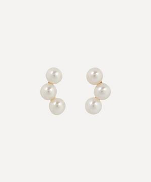 Mateo - 14ct Gold The Pearl Stud Earrings image number 0