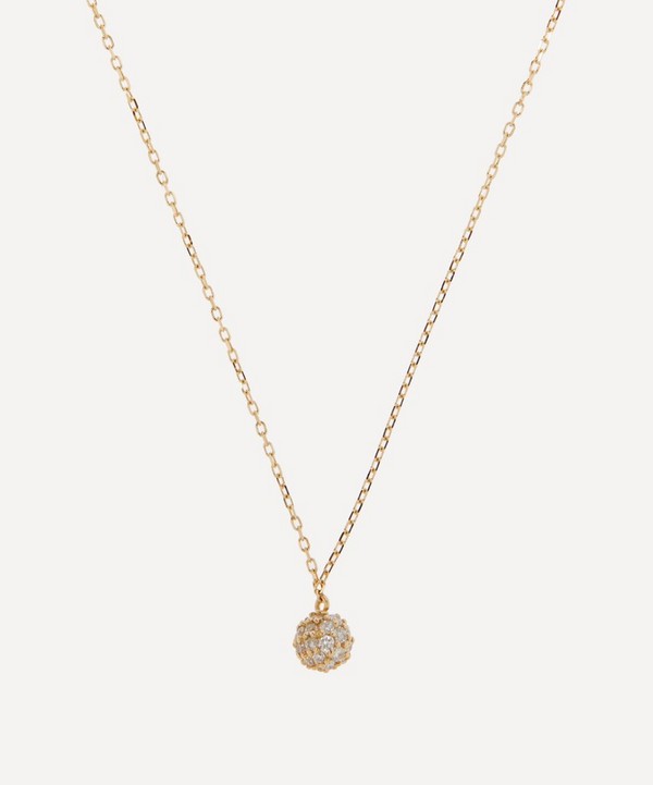 Mateo - 14ct Gold Diamond Ball Pendant Necklace image number null