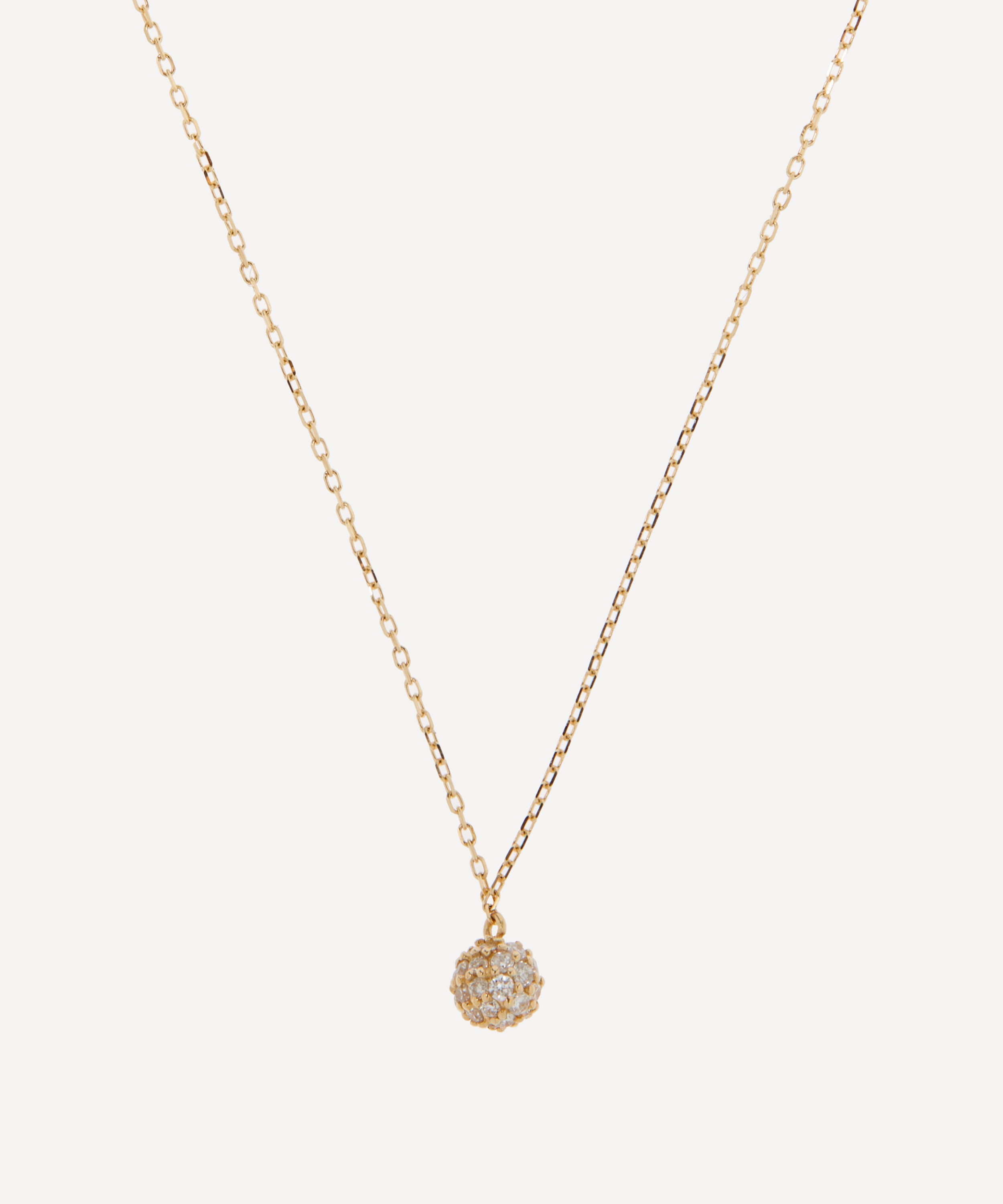 Mateo - 14ct Gold Diamond Ball Pendant Necklace
