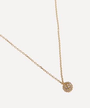Mateo - 14ct Gold Diamond Ball Pendant Necklace image number 2